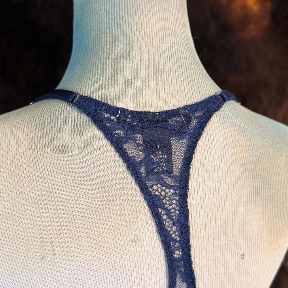 Elegant Blue Lace Babydoll XS (4090)
